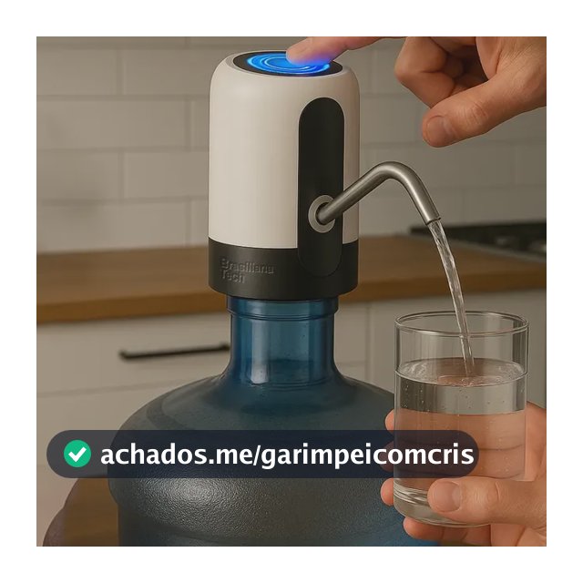 Bomba Galão Elétrica Para Garrafão De Água Bebedouro Elétrico Filtro Recarregável Sem Fio Portátil Automática Bateria Longa Duração Fluxo Estável Fácil Instalação Uso Casa Escritório Brasiliana Tech