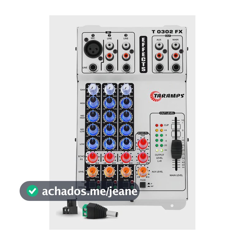 Mesa De Som Taramps T0302 Fx Led Colorido Rca E P10 T 0302 12v