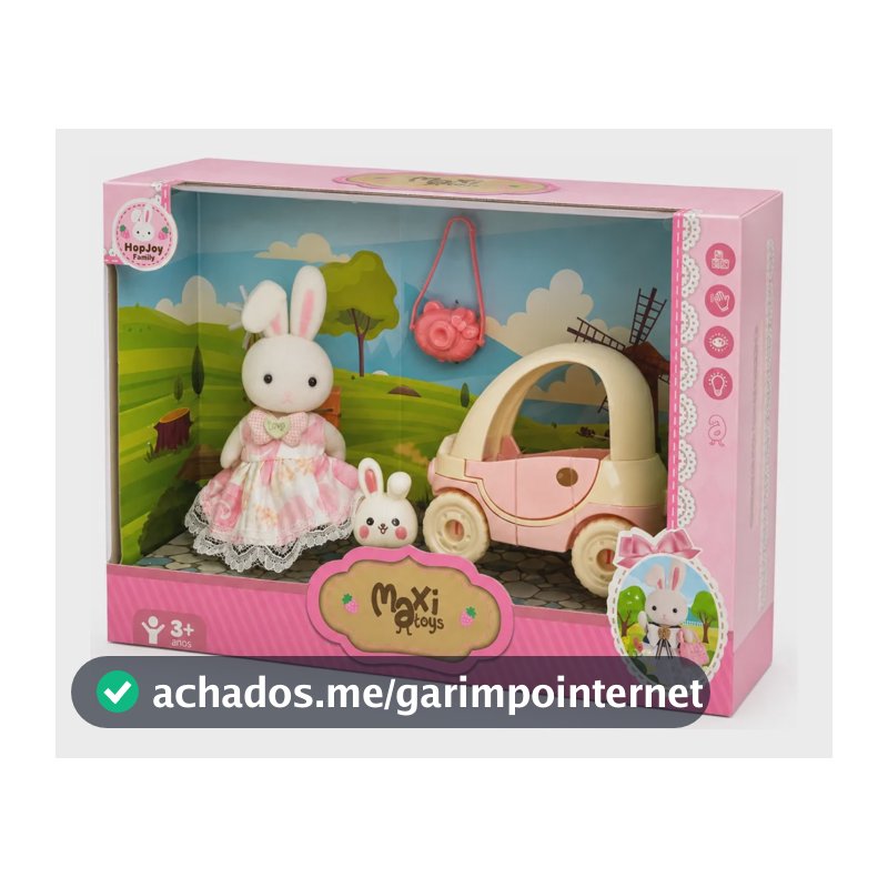 Brinquedo Coelho Kit Cenarios E Acessorios Hopjoy Maxi Toys Hora Do Passeio