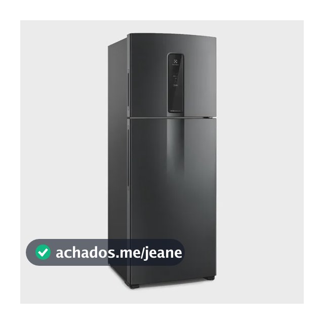 Geladeira Electrolux Frost Free Inverter 480L Efficient com AutoSense SmartBivolt Duplex cor Black Inox Look (IT70B) Bivolt