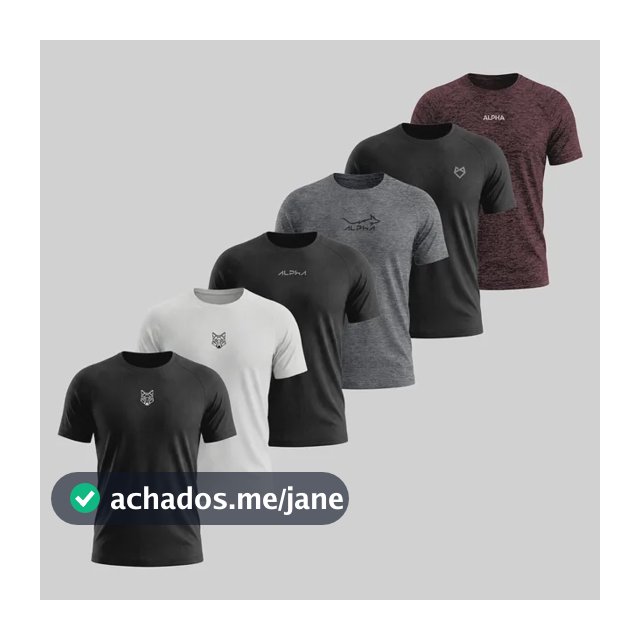 Kit 6 Camisetas Mais Procuradas Alpha