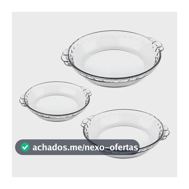 Conjunto De Formas Filetadas 3 Peças Transparente Marinex
