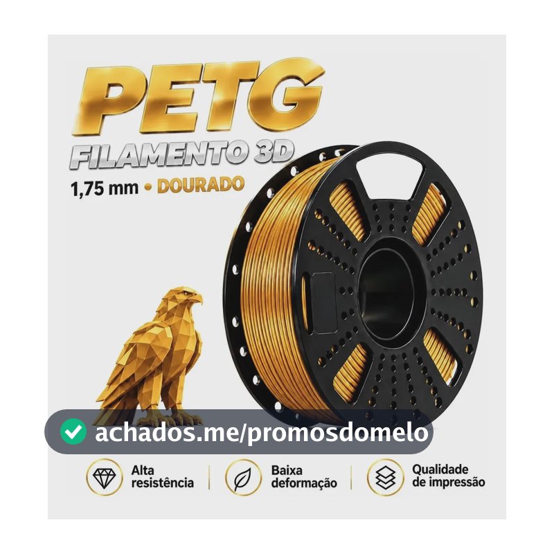 Filamento Petg Premium 1kg Speed Impressora 3d,cores Dourado Dourado