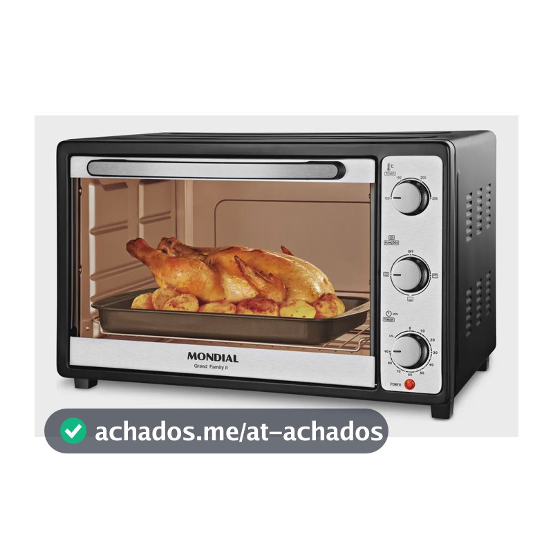 Forno Elétrico 52L Grand Family II, Mondial 1800W FRN-52-B