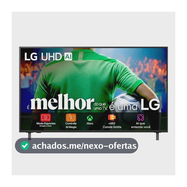 Smart TV LG UHD AI UA85 60 polegadas HDR10 Pro Processador α7 AI Ger 8 webOS 25