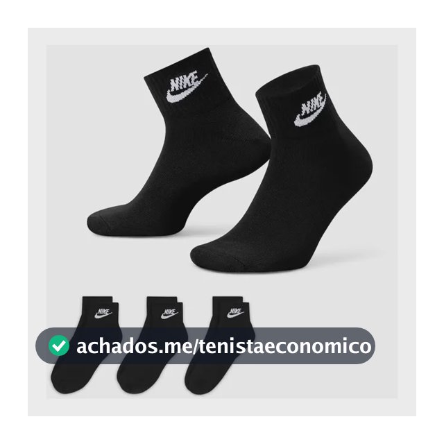 Meia Nike Everyday Essential (3 Pares) Unissex