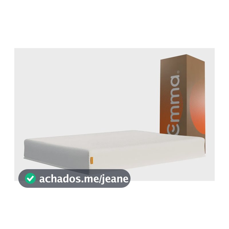 Colchão Casal Emma One Light 138x188cm, 2 Camadas de Espuma, à Vácuo, Firmeza Ideal, Suporte Corporal, Conforto