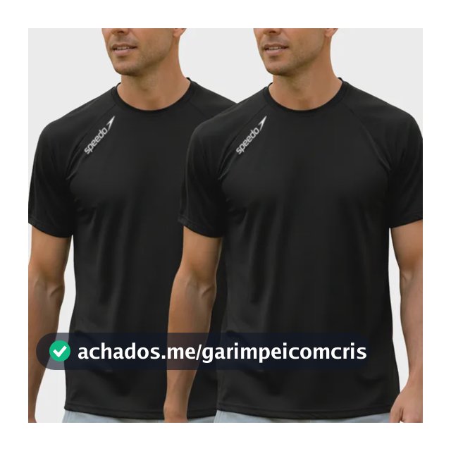 Kit 2 Camiseta Masculina Speedo Dry Fit Manga Curta Academia
