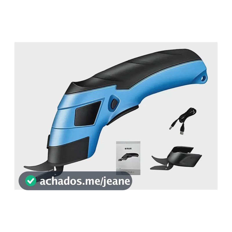 Cortador Elétrico De Papelão E Tecido Para Alfaiate Azul