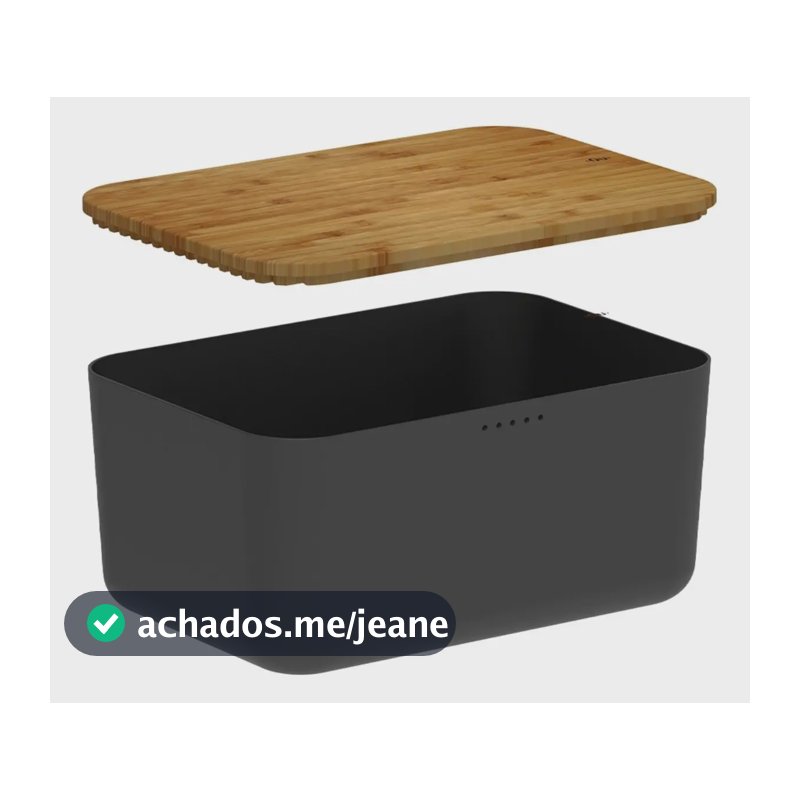 Porta Pão Lume Preto Fechado - Ou
