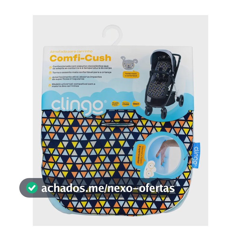 Colchonete Almofada Infantil Carrinho Bebê Dupla Face Clingo Cor Triângulos Coloridos