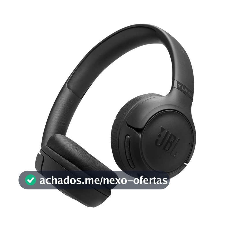 Fone de Ouvido JBL Tune 530BT Bluetooth Sem Fio Preto Headphone com Microfone Wireless Estéreo Graves Potentes Confortável
