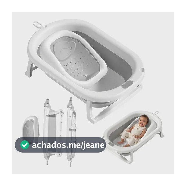 Banheira De Bebê Dobrável 45l Com Redutor De Assento Pipdip