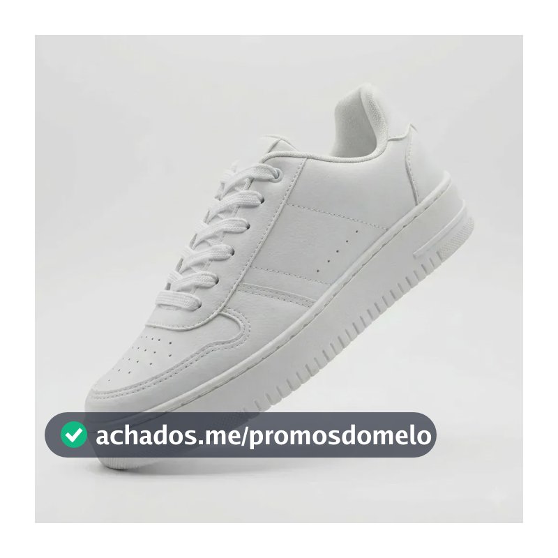 Tênis Masculino Branco Plataforma Estilo Urbano Branco Liso 40 Br