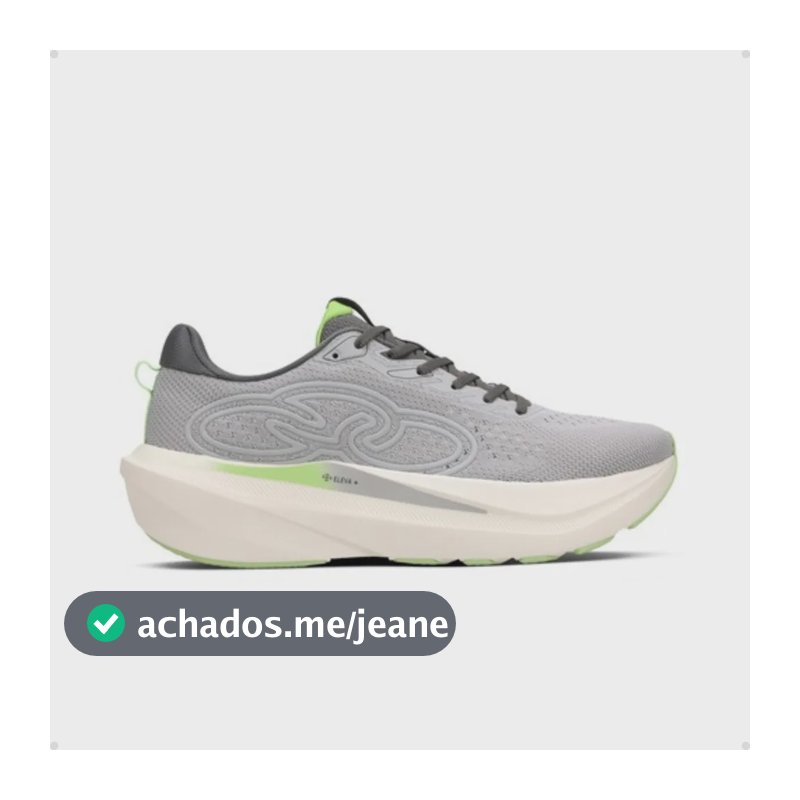 Tênis Olympikus Nuvem Corrida Eleva+ Amortecimento Lunar/chumbo Liso 40 Br