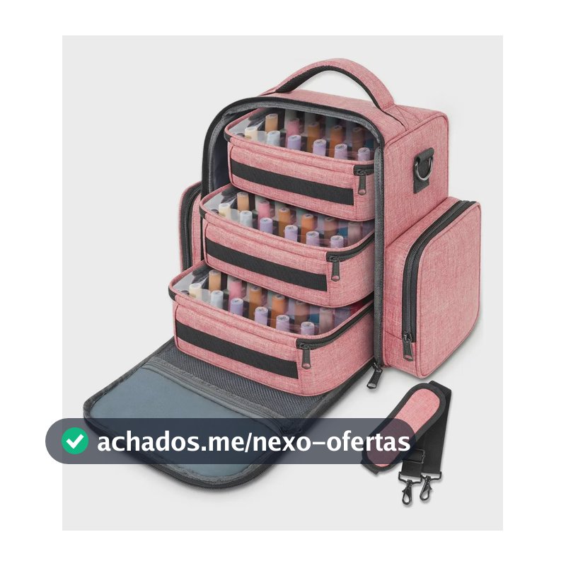 Maleta De Maquiagem, Bolsa Organizadora De Esmaltes Multifuncional Com 3 Bolsas Necessaires Removíveis, Estojo Profissional De Maquiagem Ideal Para Viagens E Uso Diário, Yorepek 6050 Rosa