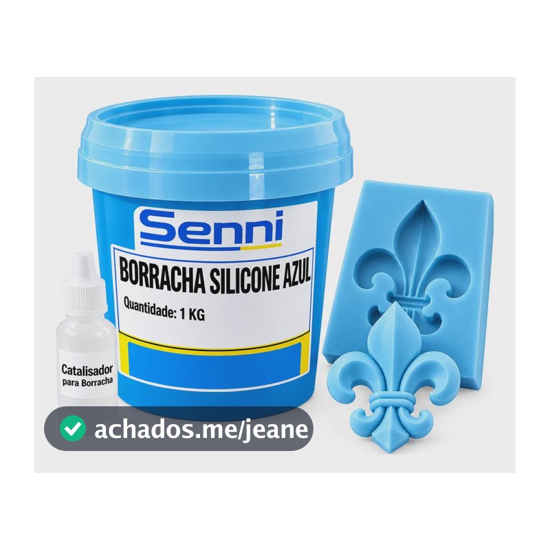 Borracha Silicone Azul Para Molde C/ Catalisador 1,030 Kg Azul