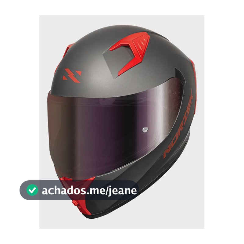 Capacete Norisk Flow Monocolor Titanium Cor Cinza-escuro Tamanho Do Capacete 58