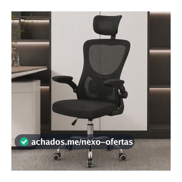 Cadeira Giratória Escritório Ergonômica Vegas Mesh Preto Tela Mesh