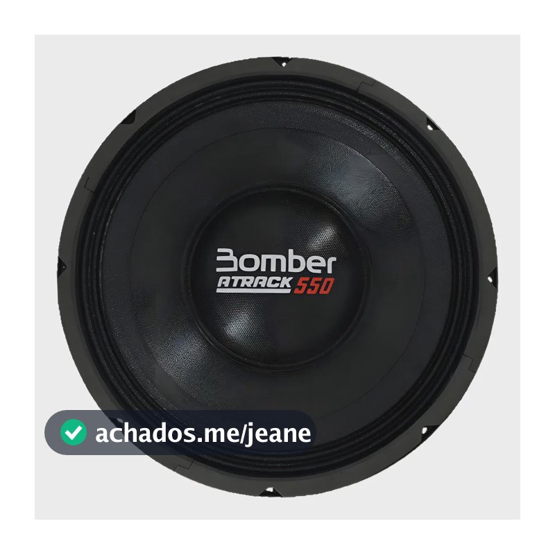 Alto Falante Woofer Som De Carro 12'' 550rms Atrack Bomber Preto