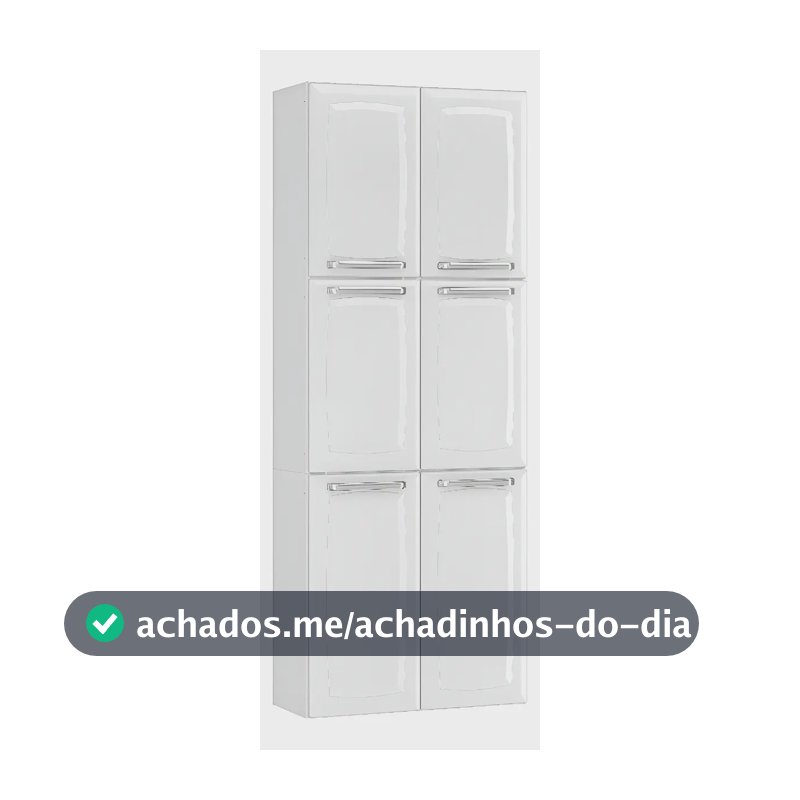 Paneleiro Itatiaia Em Aço 6 Portas Luce Cor Branco/Neve