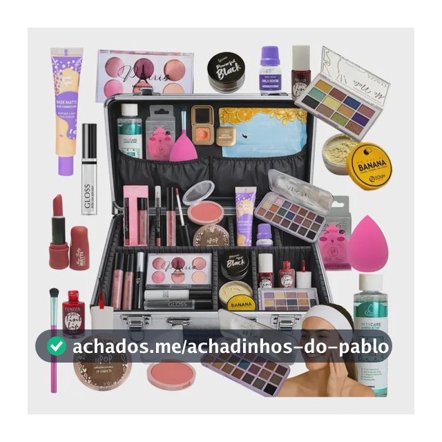 Kit De Maquiagem Completo Gloss Base Pincel 20 Itens Make
