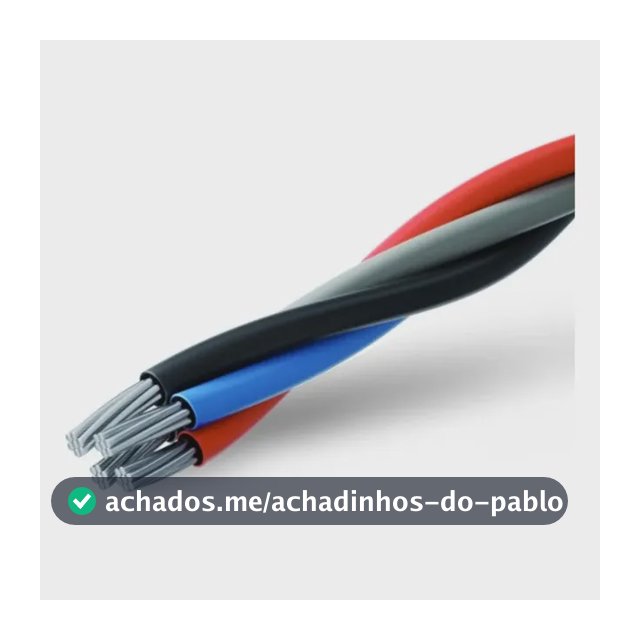 Trifásico 16mm Quadruplex Preto Cinza Vermelho +azul 30 Mts Ptczvmaz