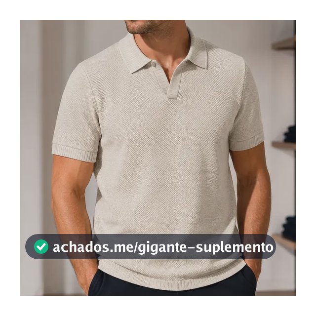 Camisa Polo Hering Masculina Trico Leve Respirável Estilo Cáqui Xl