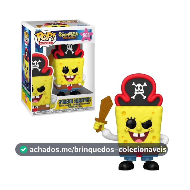 Boneco Funko Pop! Bob Esponja O Filme - Pirata Bob Esponja
