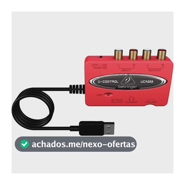 Interface De Áudio Usb Uca222 - Behringer + + Vermelho