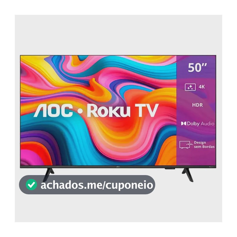 Smart Tv Aoc 50'' Roku 4k Uhd Dled Wi-fi Dolby Audio 50u7066