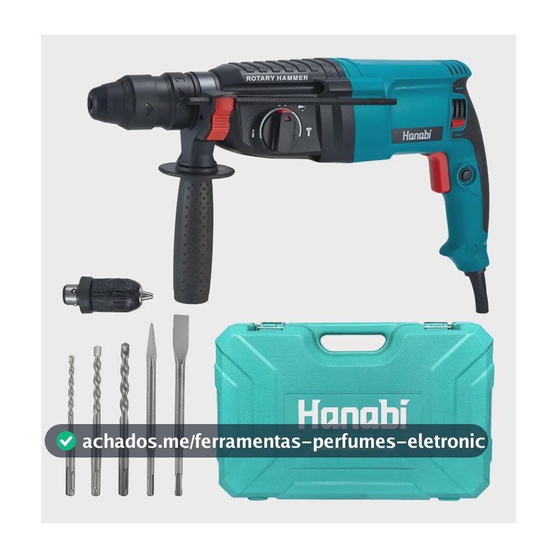 Martelete Perfurador Rompedor Profissional Hanabi 2.8j 1300w Azul-petróleo 127v 60