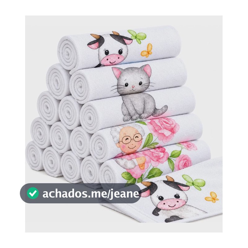 Kit 10 Panos De Prato Estampados 100% Algodão Alta Absorção