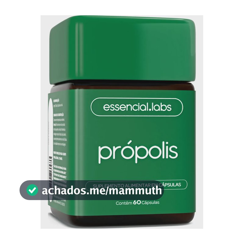 PRÓPOLIS VERDE com 1000mg por dose - Extrato com Máxima Absorção e Concentração - 60 Cápsulas