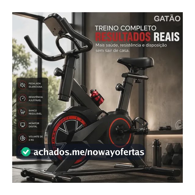 Bicicleta Ergométrica Spinning Gatao GT29H com Monitor LCD para Cardio