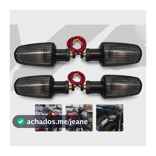 Kit 4 Pisca Seta Fumê Fan Titan125 150 2000 A 2008 Universal Preto