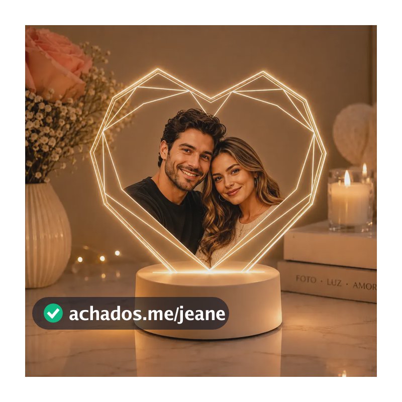 Luminária Led Uv Foto Colorida Personalizada Presente, Natal Branco Branco Quente Bivolt