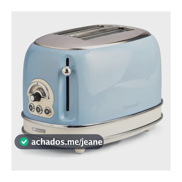 TORRADEIRA ELÉTRICA ARIETE VINTAGE COM 6 NIVEIS DE TOSTAGEM 750W AZUL 220V