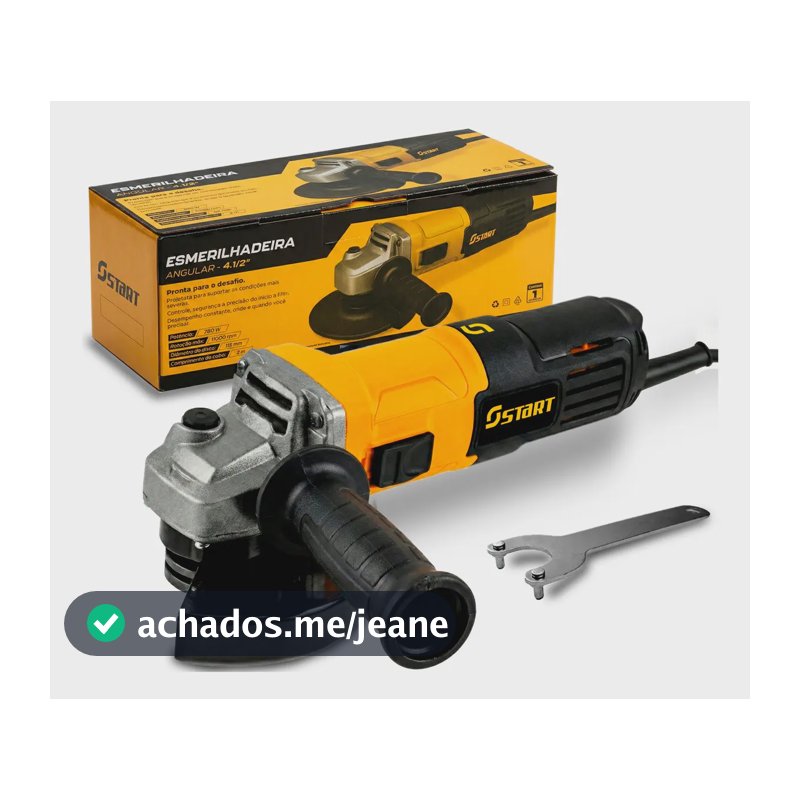 Esmerilhadeira Lixadeira Angular Profissional 780w 115mm 11000rpm Elétrica 60hz St-2444 Start