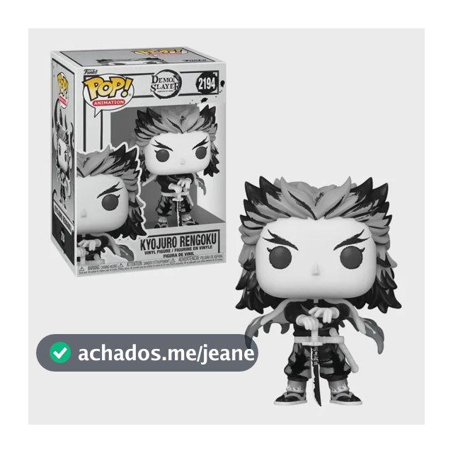 Funko Pop! Boneco Demon Slayer Rengoku Edição Sumi Ink 3+ Anos Vinil Colecionável