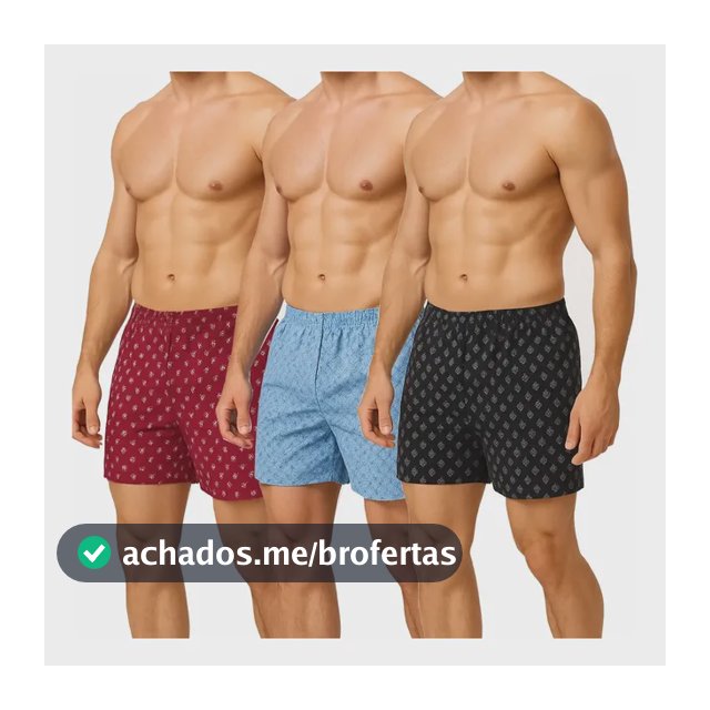 Kit 3 Pijamas Samba Canção Short Bermuda Masculino Cordoba