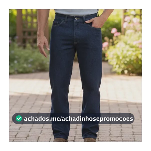 Calça Jeans Masculina Tradicional Básica Corte Reto Mzoco