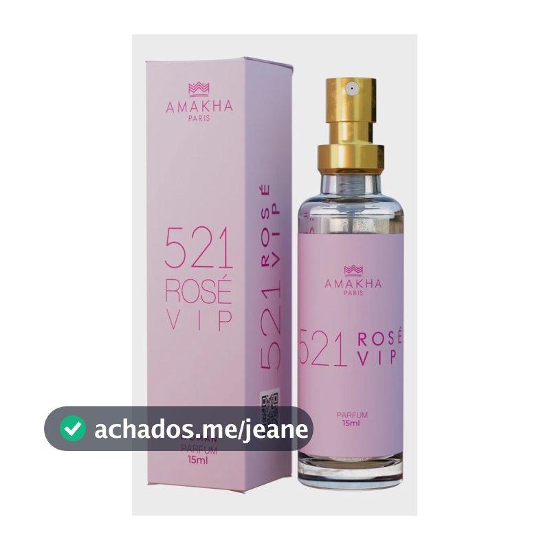 Deo Colônia Feminino 521 Vip Rosé 15ml - Amakha Paris