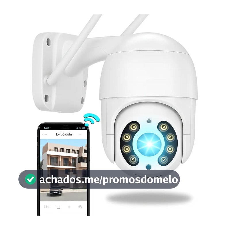 Câmera Ip A8 App Icsee Infravermelho Prova D'água Externa Wifi Hd Cor Branco