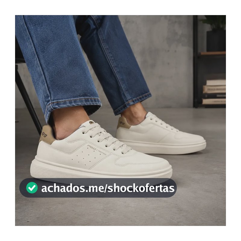 Tenis Pegada Masculino 172108 Milk Liso 41 Br