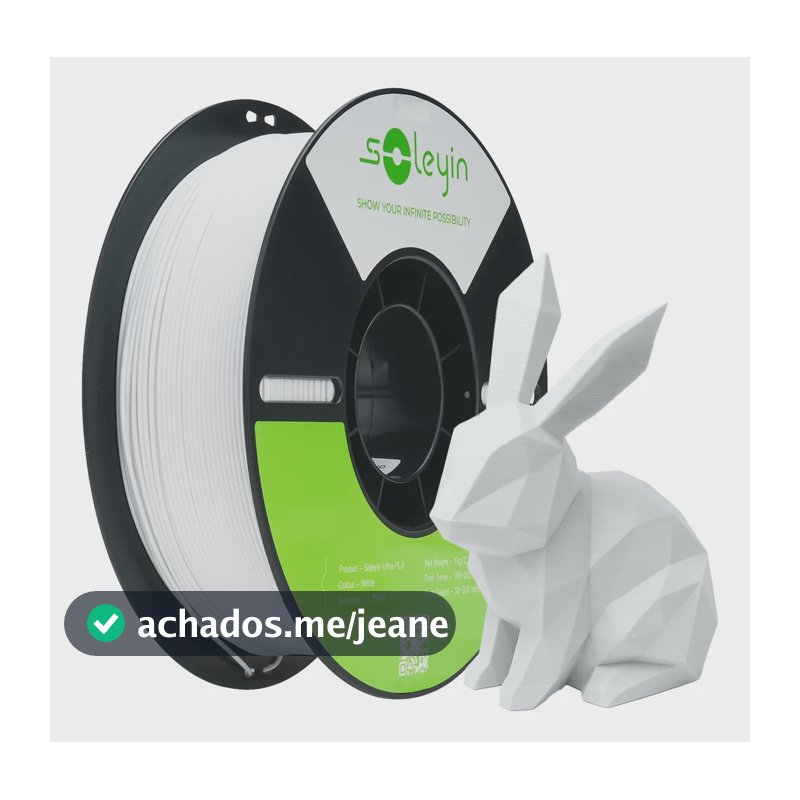Filamento Creality Soleyin Ultra Pla 1kg 1.75mm-varias Cores Branco