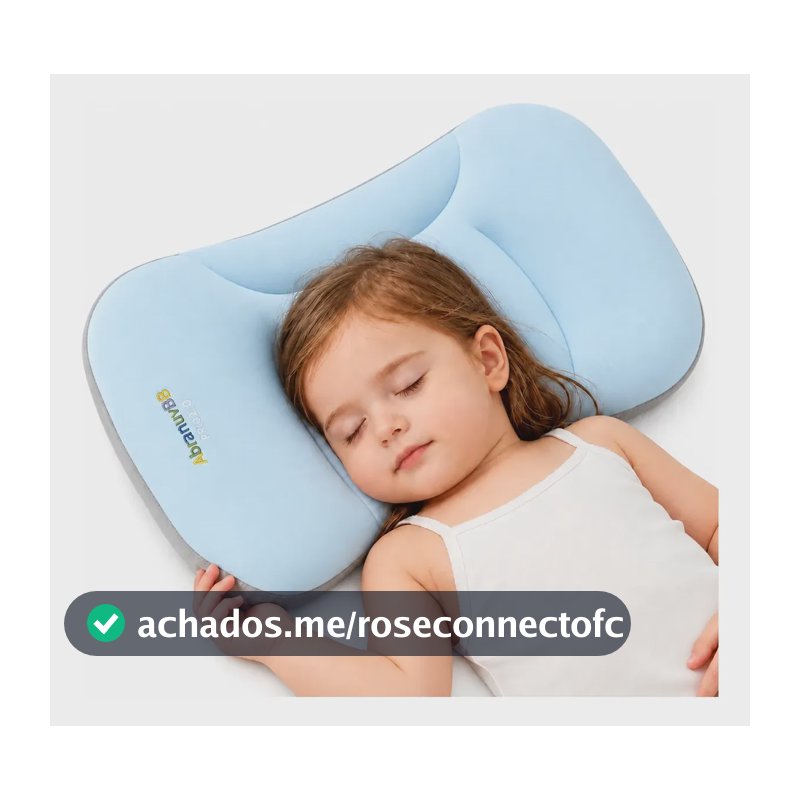 Travesseiro Infantil Abranuv Viscoelástico Capa Malha Macia Branco