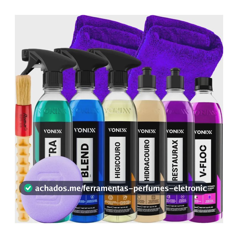 Kit Lavagem Automotiva Completa Profissional Produtos Vonixx