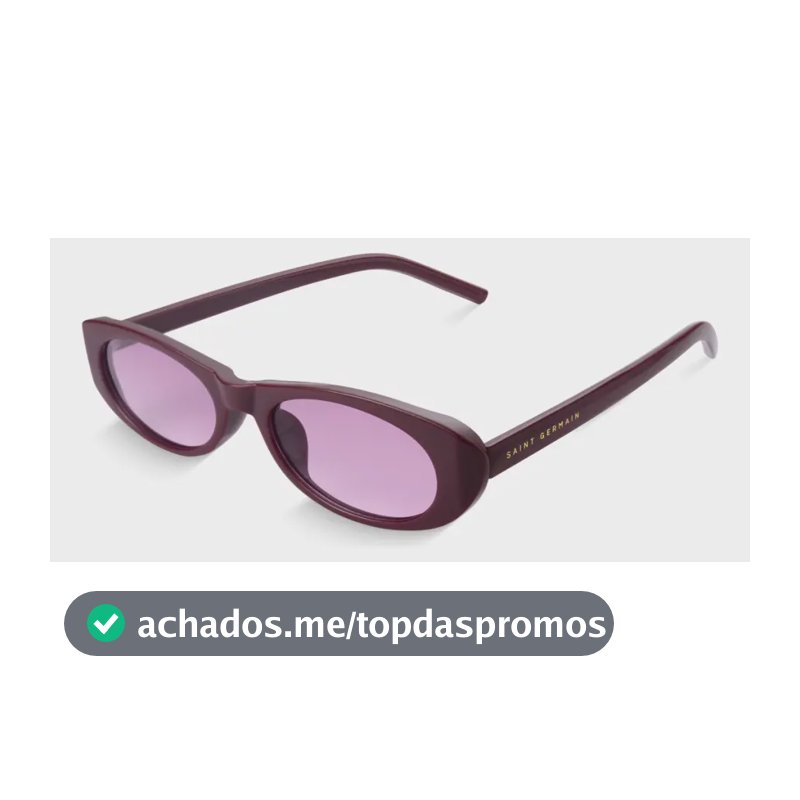 Óculos De Sol Feminino Saint Germain Amalfi Uv400 Oval Bordô