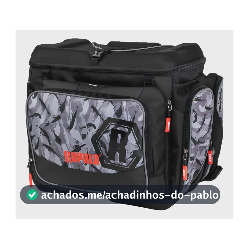 Bolsa Pesca Rapala Lurecamo Tackle Bag Magnum À Prova D`agua Cor Cinza